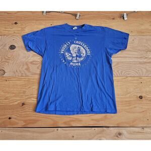 80s Numa Project Crossroads Blue Hanes 50/50 Brand Sz M